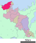 京丹后市在京都府的位置