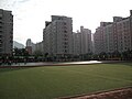 Soccer field and basketball courts of headquarters