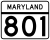 Maryland Route 801 marker