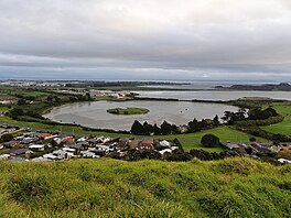 Māngere Lagoon seen from Māngere Mountain