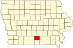 State map highlighting Lucas County