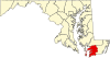 萨默塞特县在马里兰州的位置
