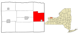 Location in Orleans County and the state of New York.