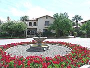 The Walter Strong House was built in 1933 and is located at 2501 E. Baseline Road. The property was listed in the Phoenix Historic Property Register in March 1993.