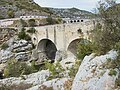 Pont du Diable (ou Pont de Saint Guilhem datant du Moyen Âge) enjambant l'Hérault