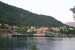 View of the village of Lavik