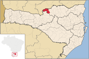 Location in Santa Catarina, Brazil