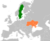 Location map for Sweden and Ukraine.