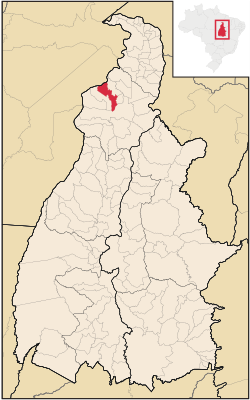 Location in Tocantins state