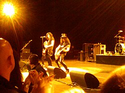 Todd Kerns touring with Slash in October 2010.