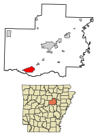 Location of Beebe in White County, Arkansas.