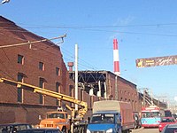 车里雅宾斯克制锌工厂倒塌的屋顶。