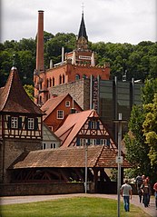 Ensemble of houses with modern Kunsthalle Würth