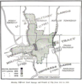 Image 11Map of land surveys and city boundary growth, 1812–1920 (from History of Columbus, Ohio)