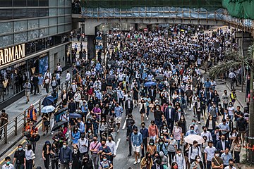 Protesters in the street