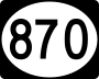 Highway 870 marker