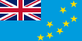 From October to December 1995, Tuvalu slightly changed the flag, reducing the number of stars by one.