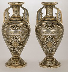 Pair of iron urns by Plácido Zuloaga, before 1878