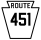 Pennsylvania Route 451 marker