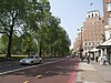 View of Park Lane, showing Hyde Park and the Grosvenor House Hotel