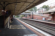 South-east bound view from Platform 2, August 2023