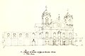 Pen drawing of the facade in 1784.