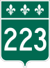 Route 223 marker