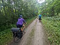 Two cyclists on the Kal-Haven Trail