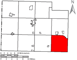 Location of Washington Township in Paulding County