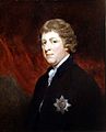 Granville Leveson-Gower, The Earl Gower (1721–1803) in 1784, later 1st Marquess of Stafford. Head of a traditionally Whig family based at Trentham Hall, he joined the Tory ministry of Frederick North, Lord North in the 1770s. His acquiescence was essential for Staffordshire MPs. He put in his nephew, Wrottesley, alongside Littleton.