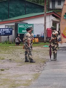 Indian Border Security Force (BSF) jawans guarding Bangladesh-India Border in Sylhet