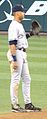 Derek Jeter. It's not easy to take pictures of a moving object in the night game.