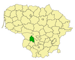 卡卡兹卢鲁达市镇在立陶宛的位置
