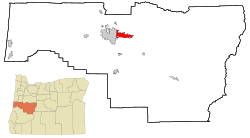 Location in Oregon