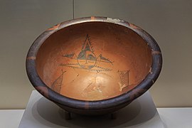 人面鱼纹彩陶盆，仰韶文化，1955年半坡出土