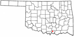 Location of Oakland, Oklahoma