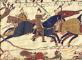 Image 46Depiction of the Battle of Hastings (1066) on the Bayeux Tapestry (from History of England)