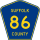 County Route 86 marker