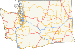 Map of U.S. Routes in Washington