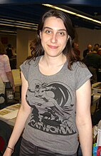 Front of comic book creator Valerie D'Orazio's T-shirt in November 2008