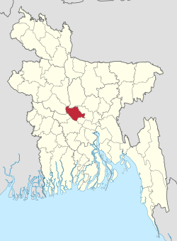 Location of Manikganj District in Bangladesh