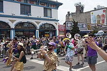 L Train Brass Band in the Mermaid Parade