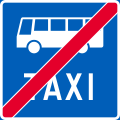 End of bus and taxi lane (sign above the line) (formerly used )