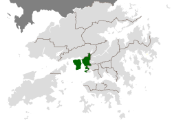 Location of Kwai Tsing within Hong Kong