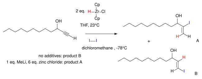 Hydrozirconation with reversed regioselectivity Zhang 2007