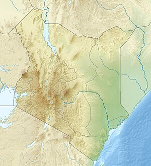 Map showing the location of Shimba Hills National Reserve