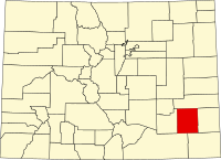 科罗拉多州本特县地图
