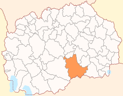 Location of Kavadarci Municipality