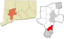 Seymour's location within the Naugatuck Valley Planning Region and the state of Connecticut