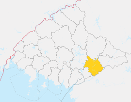 Location of Nyŏngbyŏn County